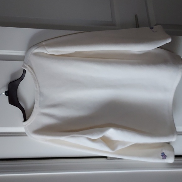 Basic Editions long sleeve sweatshirt white w/flower design 2x - Picture 8 of 10